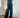 CKONTOVA STRIPE FLARED PANTS BLUE