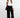 PEACE & CHAOS |KARMIC DENIM WIDE LEG PANTS BLACK
